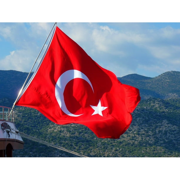 Turkey 12x18in Stick Flag Turkish Flag Turkish People Support Turkey